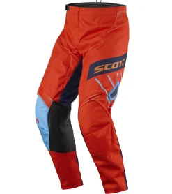 Sportunterbekleidung|Radsport*SCOTT Pant 350 Herren Moto-Cross Hose Motorsport-Kleidung mit Unterschenkel-Manschette 246911 1454 Orange/Blau