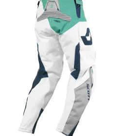 Sportunterbekleidung|Radsport*SCOTT Pant 450 Herren Moto-Cross Hose Motorsport-Kleidung mit vergrößertem Kniebereich 240920 2278 Grün/Weiß/Blau