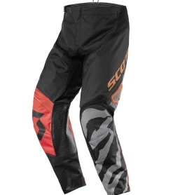 Sportunterbekleidung|Radsport*SCOTT Pant 350 Herren Moto-Cross Hose Motorsport-Kleidung mit Unterschenkel-Manschette 246912 1009 Schwarz/Orange