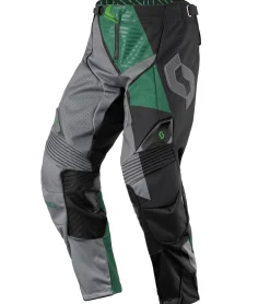 Sportunterbekleidung|Radsport*SCOTT Pant 450 Herren Moto-Cross Hose Motorsport-Kleidung mit vergrößertem Kniebereich 246914 1043 Grau/Grün/Schwarz