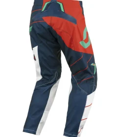 Sportunterbekleidung|Radsport*SCOTT Pant 350 Herren Moto-Cross Hose Motorsport-Kleidung mit Unterschenkel-Manschette 240918 1454 Blau/Rot/Weiß