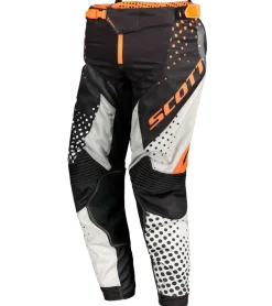 Sportunterbekleidung|Radsport*SCOTT Pant 450 Herren Moto-Cross Hose Motorsport-Kleidung mit verstärktem Kniebereich 263435 1008 Grau/Schwarz/Orange