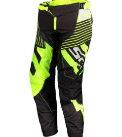 Sportunterbekleidung|Radsport*SCOTT Pant 450 Patchwork Herren Moto-Cross Hose Motorsport-Kleidung mit vergrößertem Kniebereich 263436 1040 Schwarz/Neongelb