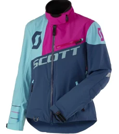 Sportoberbekleidung|Radsport*SCOTT Shell Pro Damen Moto-Cross Jacke Bike-Jacke mit Dryosphere Membran Softshell-Jacke 245005 5340 Pink/Blau
