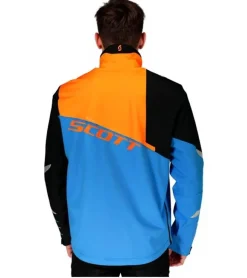 Sportoberbekleidung|Radsport*SCOTT Shell Pro Herren Moto-Cross Jacke Bike-Jacke mit Dryosphere Membran Softshell-Jacke 245000 5726 Blau/Orange