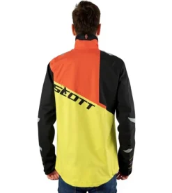 Sportoberbekleidung|Radsport*SCOTT Shell Pro Herren Moto-Cross Jacke Bike-Jacke mit Dryosphere Membran Softshell-Jacke 245000 5132 Gelb/Schwarz/Orange