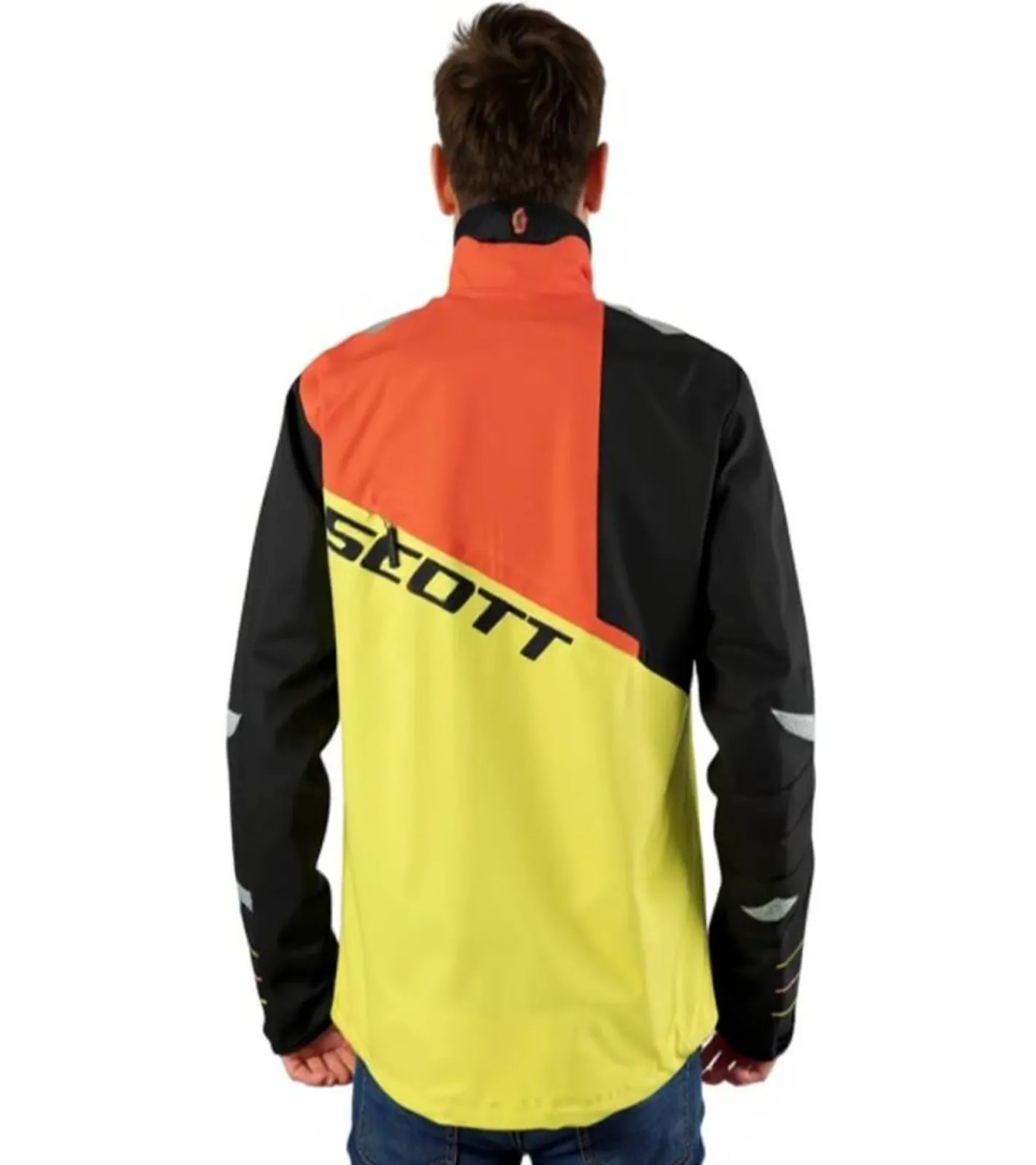 Sportoberbekleidung|Radsport*SCOTT Shell Pro Herren Moto-Cross Jacke Bike-Jacke mit Dryosphere Membran Softshell-Jacke 245000 5132 Gelb/Schwarz/Orange