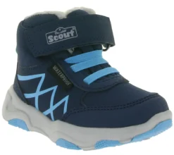 Stiefel*Scout MIKA Kinder Herbst-Schuhe robuste wasserabweisende Boots Herbst-Stiefel 15735522 Dunkelblau/Hellblau