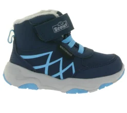 Stiefel*Scout MIKA Kinder Herbst-Schuhe robuste wasserabweisende Boots Herbst-Stiefel 15735522 Dunkelblau/Hellblau