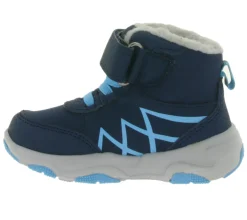 Stiefel*Scout MIKA Kinder Herbst-Schuhe robuste wasserabweisende Boots Herbst-Stiefel 15735522 Dunkelblau/Hellblau