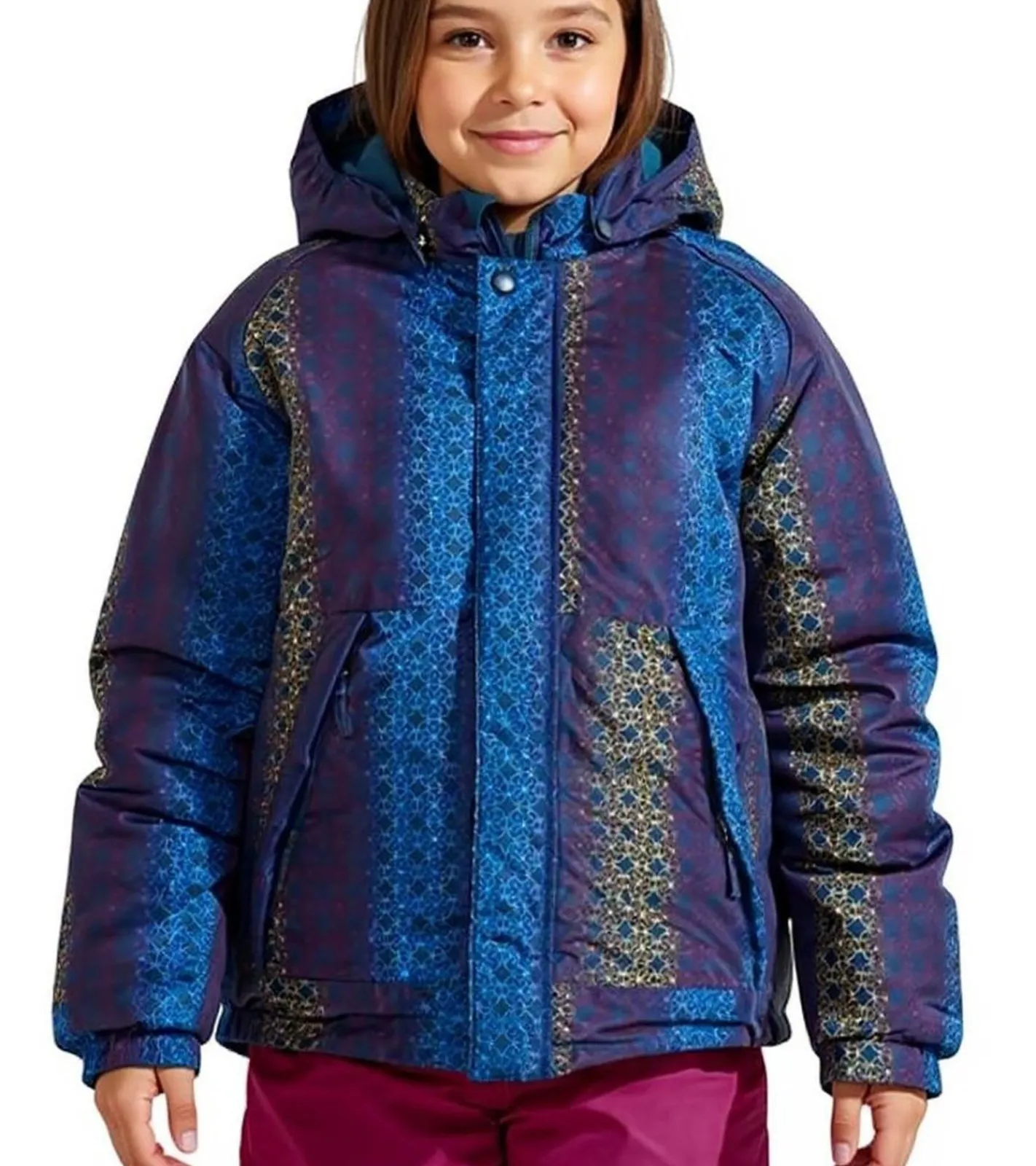 Jacken & Mäntel*Scout Schnee-Jacke SNOWY Kinder Winter-Jacke Jungen und Mädchen Funktions-Jacke mit Kapuze 6190 3006 Blau/Bunt
