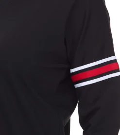 Sweater & Pullover*sequano Damen Sweatshirt Baumwoll-Shirt mit Streifen Pullover 900338 Schwarz