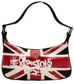 Rucksäcke & Taschen*BioworldMerch Sex Pistols Punkrock-Band Damen Schulter-Tasche mit britischem Flaggenlogo Handtasche Fan-Artikel LB103141SEX Schwarz/Rot/Weiß