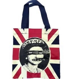 Rucksäcke & Taschen*BioworldMerch Sex Pistols Punkrock-Band Umhänge-Tasche stylische Einkaufstasche Fan-Artikel 31 x 33 x 3 cm LB102744SEX0 Navy/Rot/Weiß