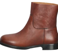 Boots & Stiefel*SHABBIES Amsterdam Damen Echtleder Schlupf-Stiefelette rustikale Herbst-Schuhe 181020174 Cognac-Braun