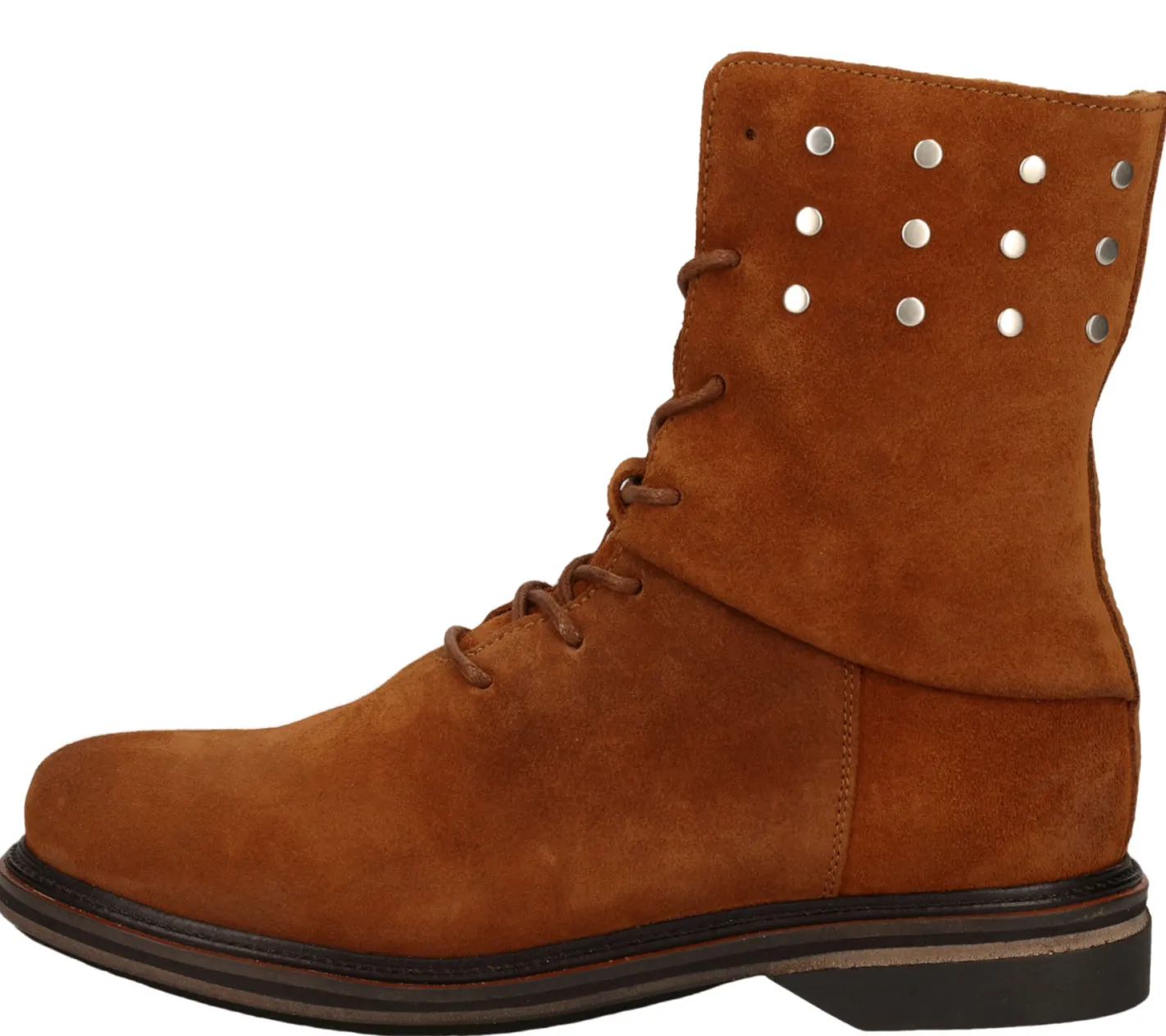 Boots & Stiefel*SHABBIES Amsterdam Damen Stiefel Echtleder-Schuhe Stiefeletten Schnür-Schuhe 185020012 Braun