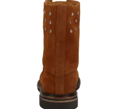 Boots & Stiefel*SHABBIES Amsterdam Damen Stiefel Echtleder-Schuhe Stiefeletten Schnür-Schuhe 185020012 Braun