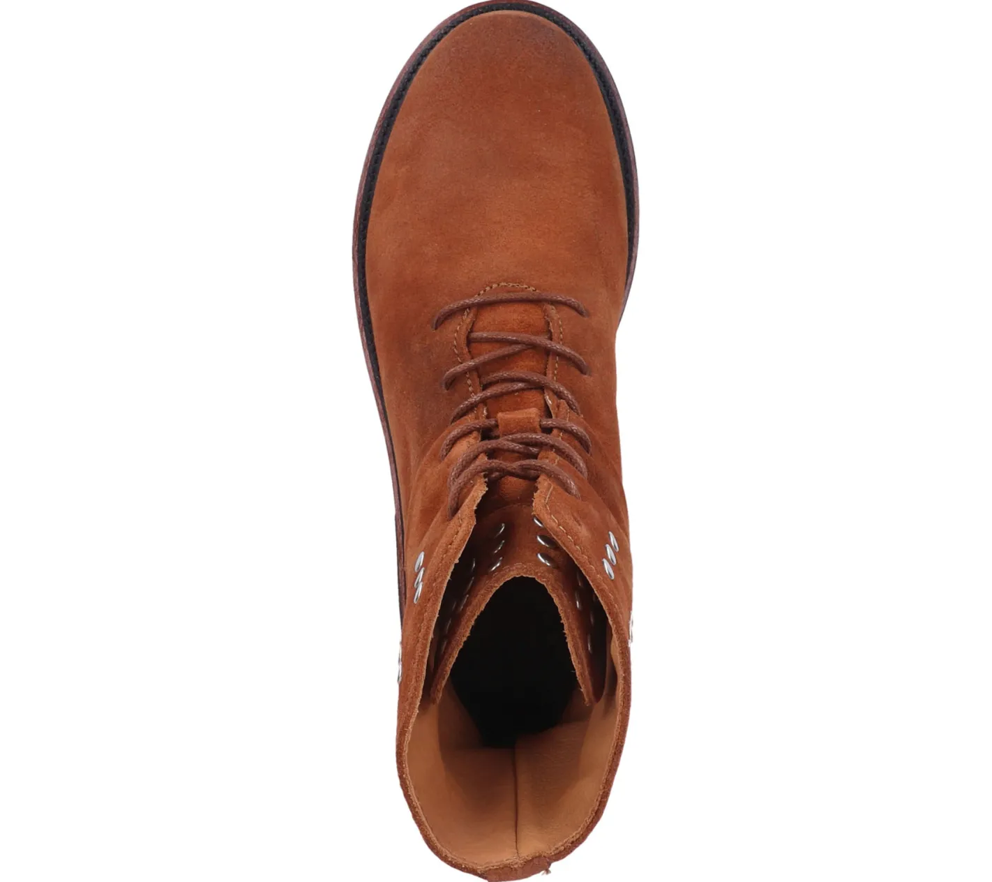 Boots & Stiefel*SHABBIES Amsterdam Damen Stiefel Echtleder-Schuhe Stiefeletten Schnür-Schuhe 185020012 Braun