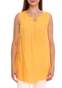 Tops & T-Shirts*sheego Damen Blusen-Top mit Bindeband Sommer-Shirt Große Größen 34143745 Aprikot