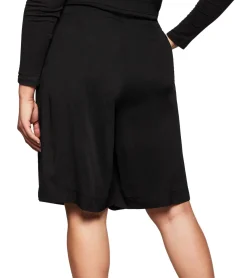 Große Größen|Röcke*sheego Damen Hosenrock in Wickeloptik Bermuda-Short Große Größen 135565 Schwarz