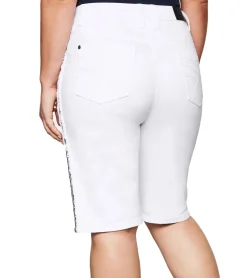 Große Größen|Shorts & Bermudas*sheego Damen Jeans-Short stylische Denim-Hose Baumwoll-Hose Große Größen 135429 Weiß