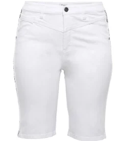 Große Größen|Shorts & Bermudas*sheego Damen Jeans-Short stylische Denim-Hose Baumwoll-Hose Große Größen 135429 Weiß
