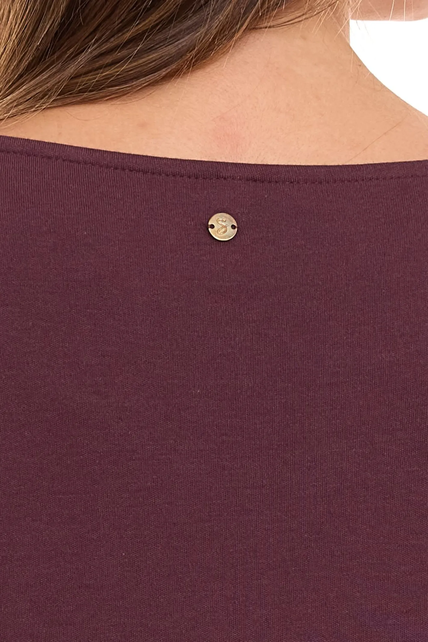 Tops & T-Shirts*sheego Damen Langarm-Shirt mit Schulterpads Baumwoll-Shirt Große Größen 83141242 Bordeaux-Rot