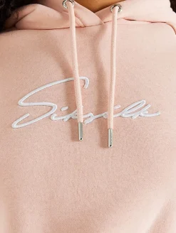 Sweater & Pullover*Sik Silk Essential Kurzer Hoodie rosa