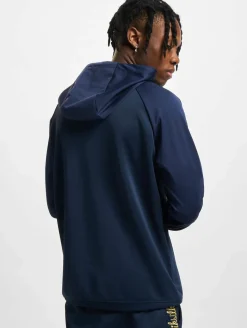 Sweater & Pullover|Pullover & Sweater*Sik Silk Overhead Retro Sports Hoodie blau