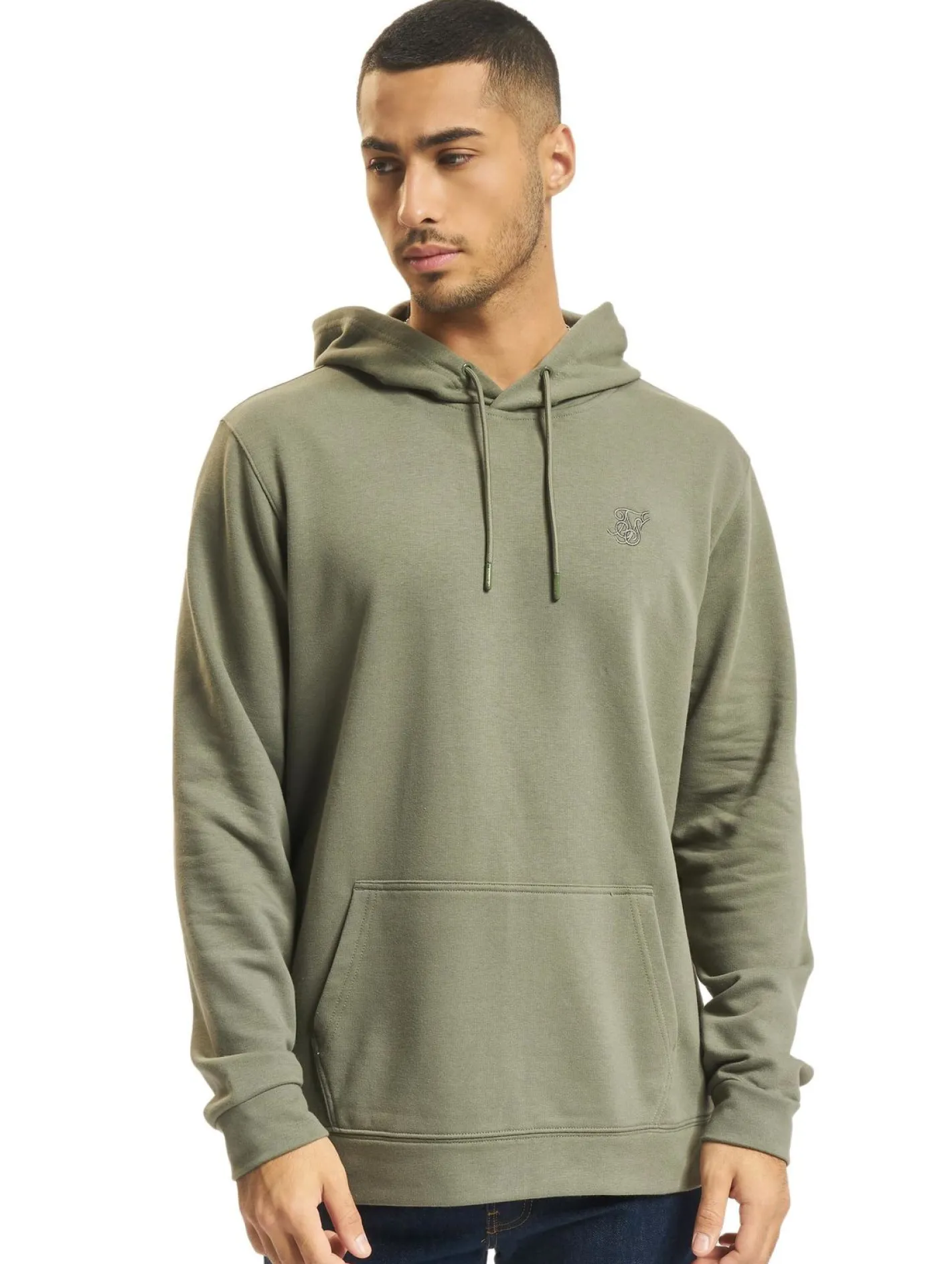 Pullover & Sweater*Sik Silk Smart Essential Kapuzenpullover zum Überziehen khaki