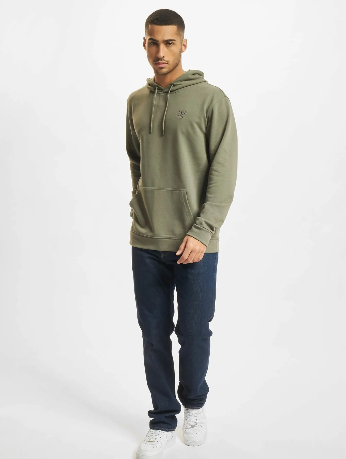 Pullover & Sweater*Sik Silk Smart Essential Kapuzenpullover zum Überziehen khaki