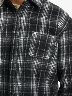 T-Shirts & Tank Tops*Sik Silk T-Shirt mit Logo auf der Rückseite im Used-Look und Karomuster, schwarz