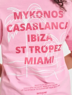 Tops & T-Shirts*Sixth June Beaches Print T-Shirts rosa