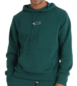 Pullover & Sweater*Sixth June Cosy Ribbed Herren Hoodie mit Kapuze Baumwoll-Pullover im Strick-Design 22640 Grün