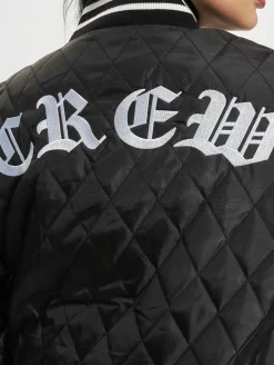 Mäntel & Jacken*Sixth June Crew Wattierte Collegejacke Schwarz