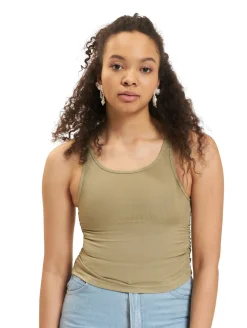 Tops & T-Shirts*Sixth June Crop Top mit Seitennaht und Raffung, khaki