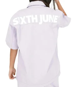 Mäntel & Jacken*Sixth June Damen Denim-Jacke Frühlings-Jacke Baumwoll-Jacke W33796EJA Violett