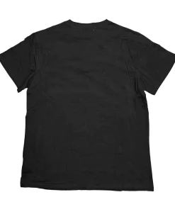 T-Shirts & Tank Tops*Sixth June Flock Herren T-Shirt mit Flock-Marken-Kürzel Rundhals-Shirt Kurzarm-Shirt 22711 Schwarz