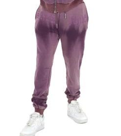 Jogginghosen & Fitnessmode*Sixth June Herren Baumwoll-Jogger Freizeit-Hose Jogging-Hose Homewear 12114 Dunkellila