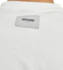 T-Shirts & Tank Tops*Sixth June Herren Baumwoll-Shirt mit Grafik-Print T-Shirt Kurzarm-Shirt M23737ETS-OFFW Weiß/Grün