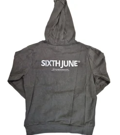 Pullover & Sweater*Sixth June Herren Hoodie mit Kapuze Freizeit-Pullover Baumwoll-Pullover 22640 Grau