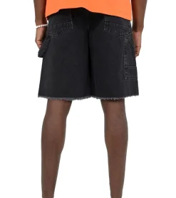Shorts & Bermudas*Sixth June Herren Jeans-Shorts kurze Baumwoll-Shorts Denim-Hose M23559AST Schwarz