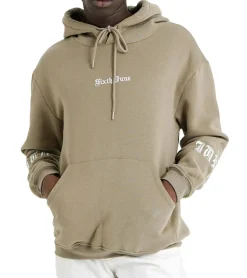 Pullover & Sweater*Sixth June Herren Kapuzen-Pullover mit Baumwollanteil Sweat-Hoodie Freizeit-Hoodie Langarm-Shirt 23300 Grün