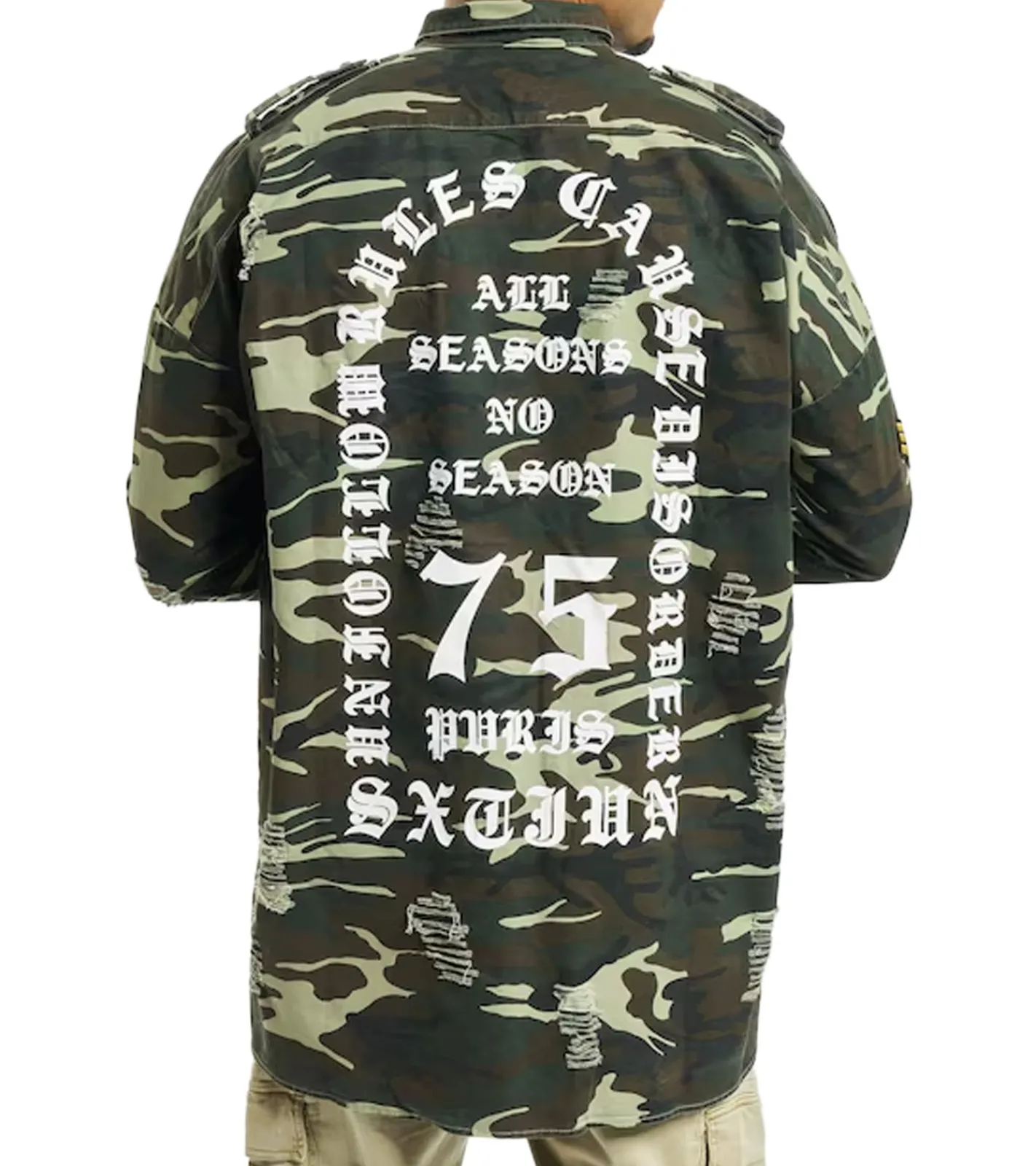 Hemden & Poloshirts*Sixth June Herren Langarm-Hemd im Camouflage-Look Baumwoll-Hemd mit Knöpfen M2344VJA Grün/schwarz/Braun