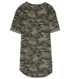 T-Shirts & Tank Tops*Sixth June Herren T-Shirt im Camouflage-Look Baumwoll-Shirt Kurzarm-Shirt M3218CTS Grün/Schwarz