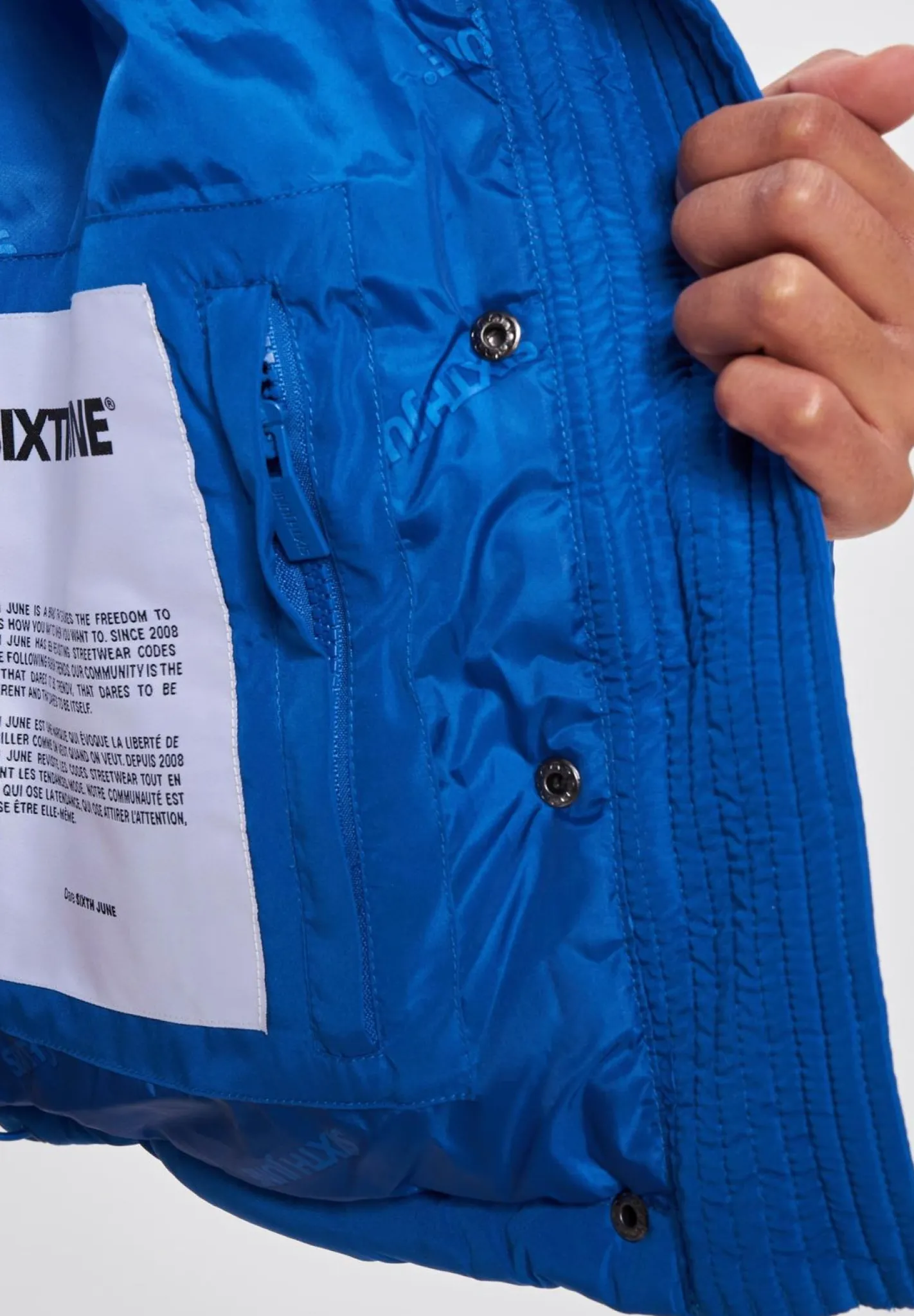 Mäntel & Jacken*Sixth June Kurze Pufferjacke mit Kapuze, Royalblau