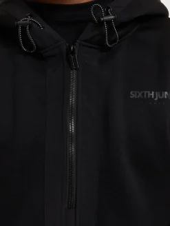 Pullover & Sweater*Sixth June Nylon Tech Zip Hoodies schwarz