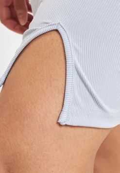 Kleider*Sixth June Ribbed Mini Kleider hellblau