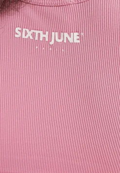 Kleider*Sixth June Side Seam Gathers Minikleid in Rosa