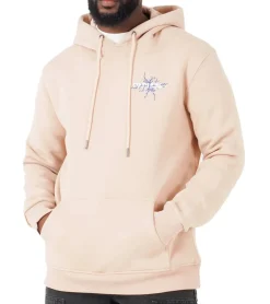 Pullover & Sweater*Sixth June Thunder Printed Hoodie Herren Kapuzen-Pullover mit "Statement"-Rückenprint Sweater 25147 Beige